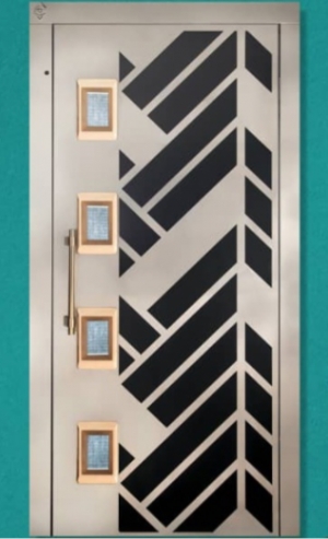 درب آسانسور لولایی استیل طرح KF20